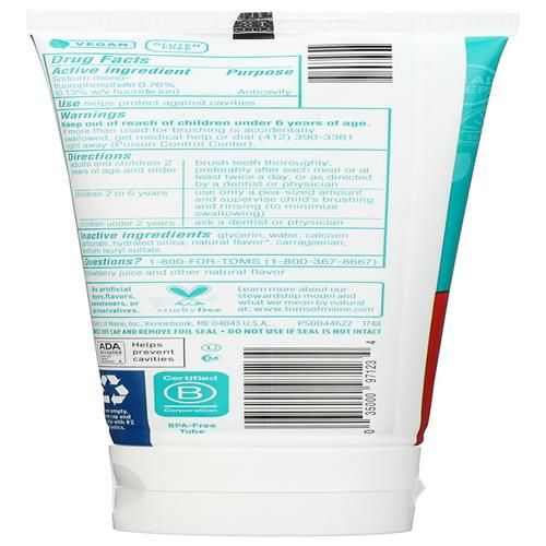 Toms Of Maine Natural Kids Fluoride Toothpaste, Silly Strawberry, 5.1 Oz. (Back In Original Formula)