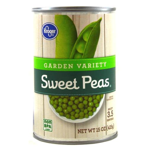 Kroger Garden Variety Canned Sweet Peas 15 oz