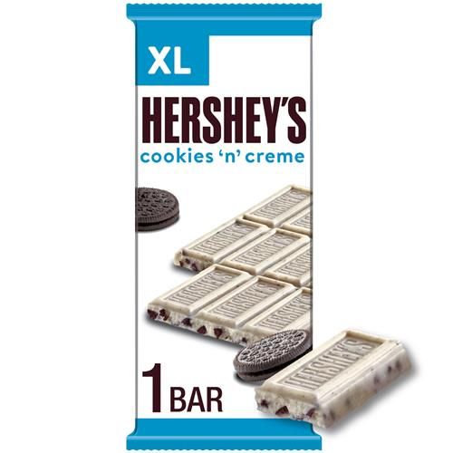 Hersheys Cookies N Creme Xl, Candy Bar, 4 Oz (16 Pieces)