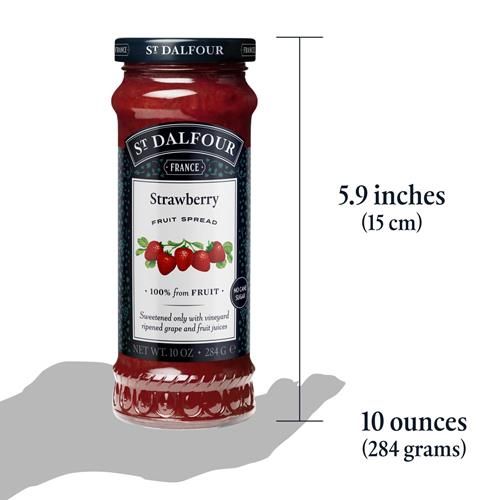 St. Dalfour Strawberry Fruit Spread - 10Oz - 100% From Fruit, No Artificial Ingredients, Non Gmo, No Cane Sugars, All Natural, Made In France