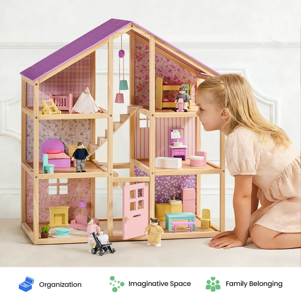 Tiny Land® Sweetwood Dollhouse without Dolls