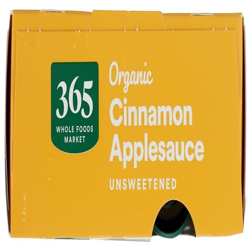 Whole Foods Market, Organic Cinnamon Applesauce Pouches, Unsweetened, 3.2 Ounce (Pack Of 4)