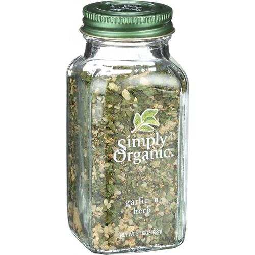 Simply Organic Garlic N Herb Certified Organic, 3.1-Ounce Glass Bottle