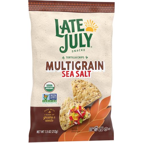 Late July Organic Sea Salt Multigrain Tortilla Chips, 7.5 Ounce