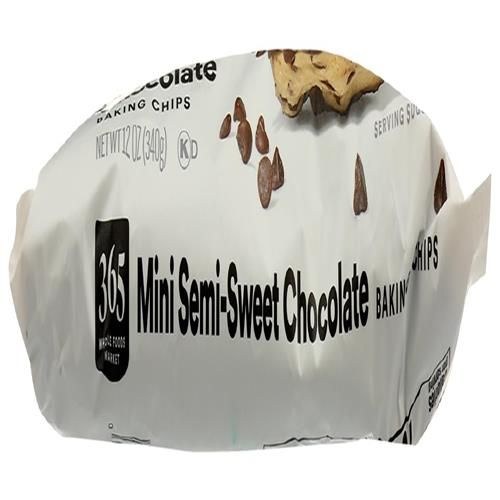Whole Foods Market, Mini Semi-Sweet Chocolate Baking Chips, 12 Ounce