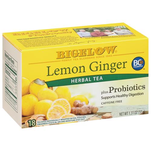 Bigelow Tea, Tea Herb Plus Lemon Ginger (Caffeine Free), 18 Count