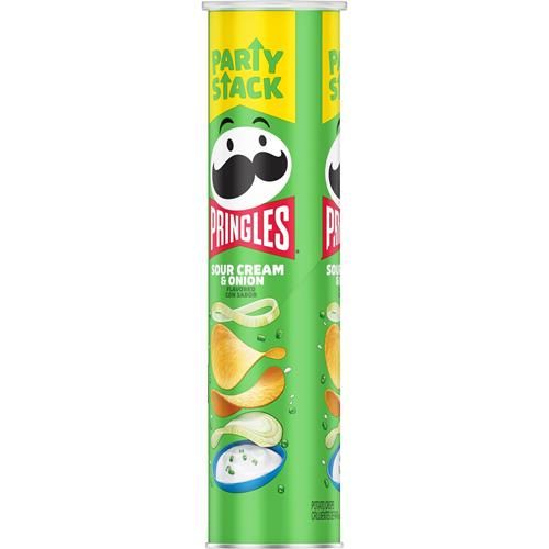 Pringles Potato Crisps Chips, Lunch Snacks, On-The-Go Snacks, Party Stack, Sour Cream And Onion, 7.1Oz Can (1 Can)