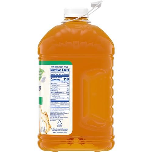 Kroger 100% Apple Juice From Concentrate Bottle 128 fl oz