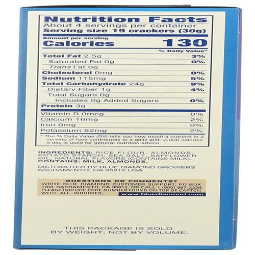 Blue Diamond Almond Nut-Thins, Nut And Rice Cracker -- 4.25