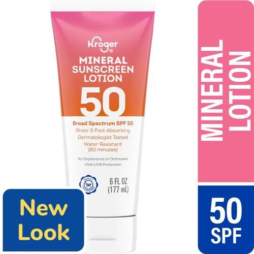 Kroger Mineral Sunscreen Lotion SPF 50 6 fl oz
