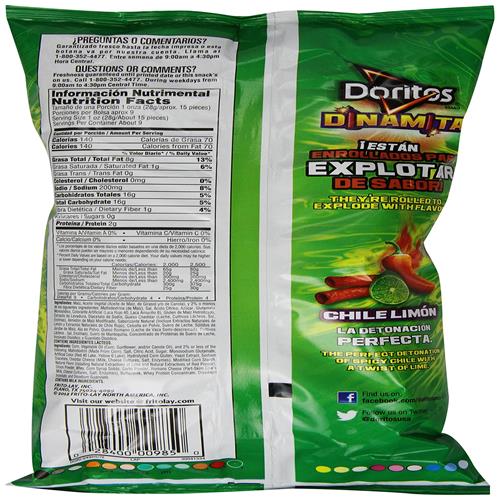 Doritos Dinamita Chili Limon, 9.25 Oz