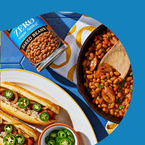 Bushs Best Zero Sugar Baked Beans, Source Of Plant Based Protein And Fiber, Low Fat, Gluten Free, 15.8 Oz
