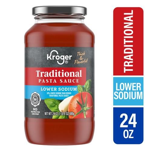 Kroger Lower Sodium Traditional Pasta Sauce 24 oz