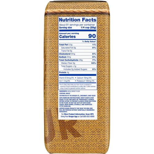 Kroger White Whole Wheat Milled Flour 5 lb