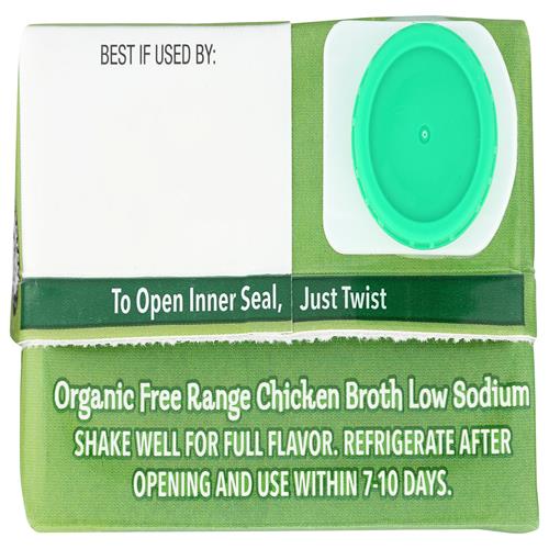 Pacific Foods Organic Free Range Chicken Low Sodium Broth, 32 Oz