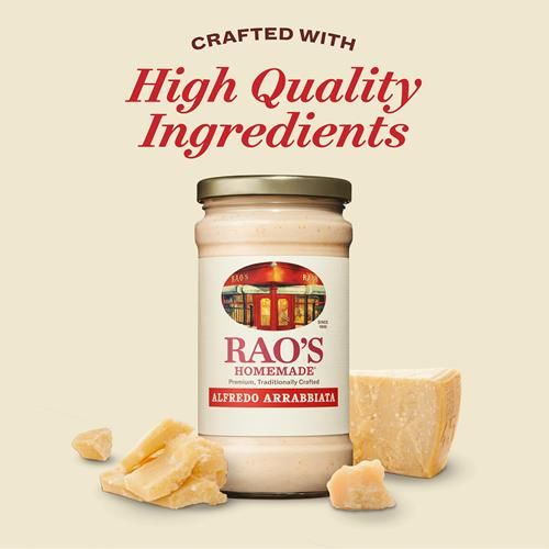 Raos Homemade Alfredo Arrabbiata Sauce, 15 Oz, Pasta Sauce, Premium Quality Blend Of Parmesan & Romano Cheese, Rich And Creamy With A Kick Of Heat