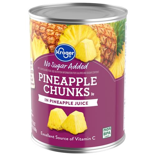 Kroger Canned Pineapple Chunks in Pineapple Juice 20 oz