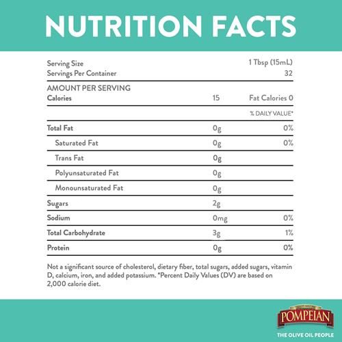 Pompeian Gourmet Organic Balsamic Vinegar, Perfect For Salad Dressings, Marinades & Vegetables, Non-Allergenic, Non-Gmo, 16 Fl. Oz.