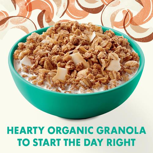 Cascadian Farm Organic Granola With No Added Sugar, Coconut Cashew Cereal, Resealable Pouch, 11 Oz.