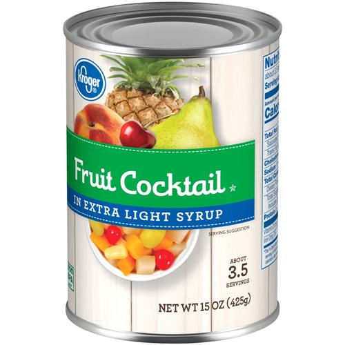 Kroger Canned Fruit Cocktail in Extra Light Syrup 15 oz