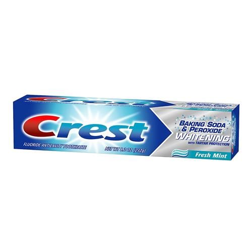 Crest Baking Soda & Peroxide Whitening With Tartar Protection Toothpaste, Fresh Mint, 8.2 Oz