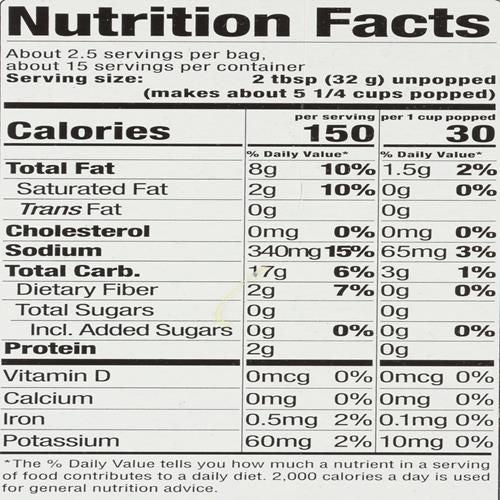 Skinny Pop Butter Microwave Popcorn, 16.8 Oz