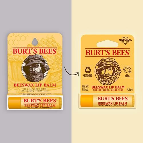 Burts Bees Beeswax Lip Balm, Lip Moisturizer With Responsibly Sourced Beeswax, Tint-Free, Natural Conditioning Lip Treatment, 1 Tube, 0.15 Oz.