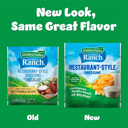 Hidden Valley Original Ranch Restaurant Style Dressing Recipe Mix, 0.4 Ounce (Package May Vary)