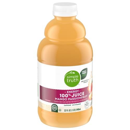 Simple Truth Energy Mango Passionfruit 100% Juice Bottle 32 fl oz