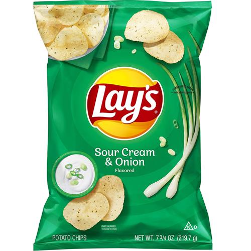 Lays Sour Cream & Onion Flavor, 7.75 Oz