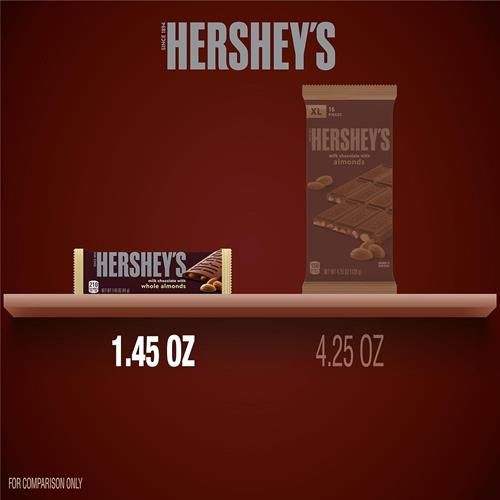 Hersheys Milk Chocolate With Whole Almonds Candy Bars, 1.45 Oz (6 Count)