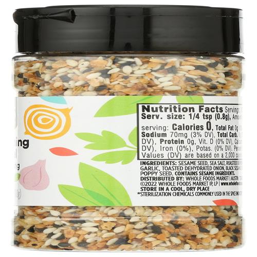 Whole Foods Market Everything Bagel Seasoning, 2.85 Ounce
