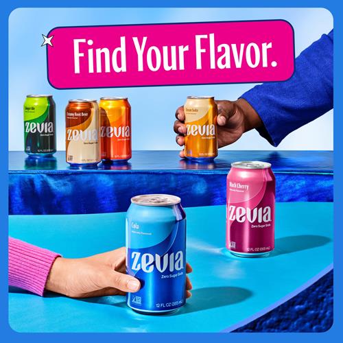 Zevia Zero Calorie Soda, Cherry Cola, 12 Fl Oz Cans (Pack Of 6)