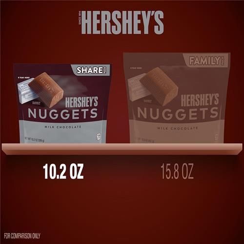Hersheys Nuggets Milk Chocolate Candy Share Pack, 10.2 Oz