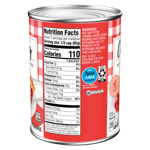 Baker's Corner Cherry Pie  Filling and Topping, 21 oz