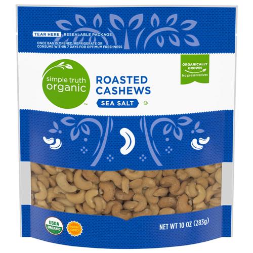Simple Truth Organic Sea Salt Roasted Cashews 10 oz
