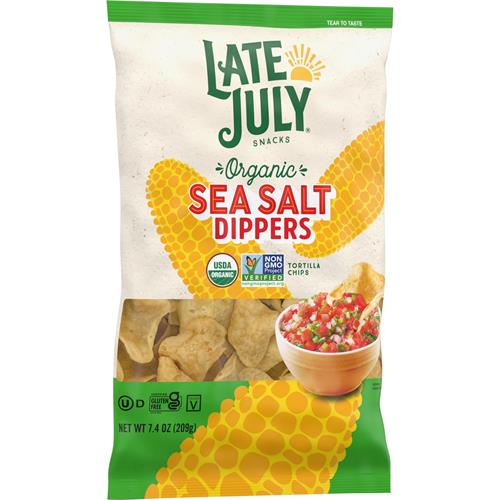 Late July Snacks Organic White Corn Tortilla Chip Dippers, 7.4 Oz