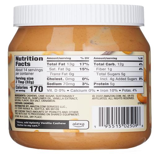 Aplenty Vanilla Cashew Butter, 16 Oz