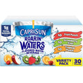 Capri Sun Roarin Waters Fruit Punch, Strawberry Kiwi & Tropical Punch Flavored With Other Natural Flavor Water Beverage, 30 Ct Box, 6 Fl Oz Drink Pouches