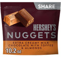 Hersheys Nuggets Milk Chocolate, Toffee And Almonds Candy Share Pack, 10.2 Oz