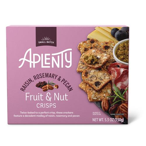 Aplenty Raisin, Rosemary And Pecan Fruit & Nut Crisps, 5.3 Oz