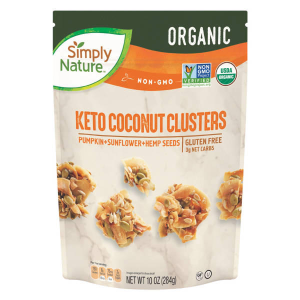 Simply Nature Organic  Keto Super Seed Coconut Clusters, 10 oz