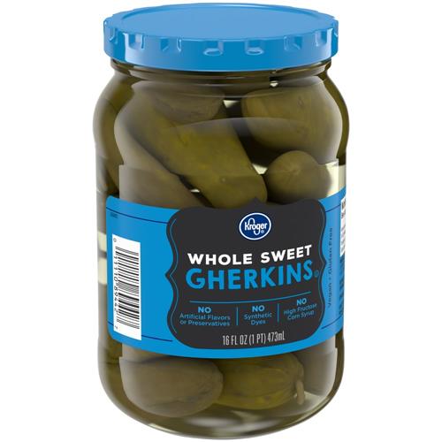 Kroger Whole Sweet Gherkins 16 fl oz