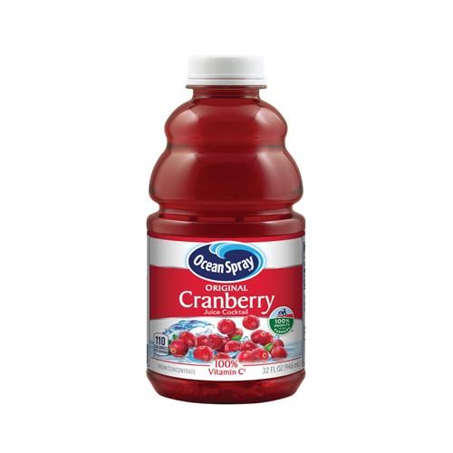 Ocean Spray Original Cranberry Juice Cocktail, 110 Calories Per Serving, 32 Ounce Bottle