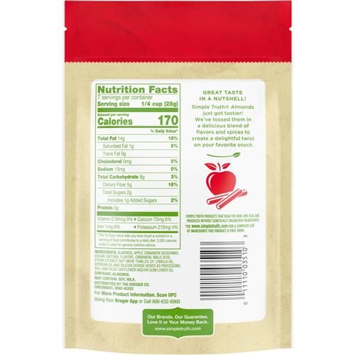 Simple Truth Apple Cinnamon Flavored Almonds 7 oz