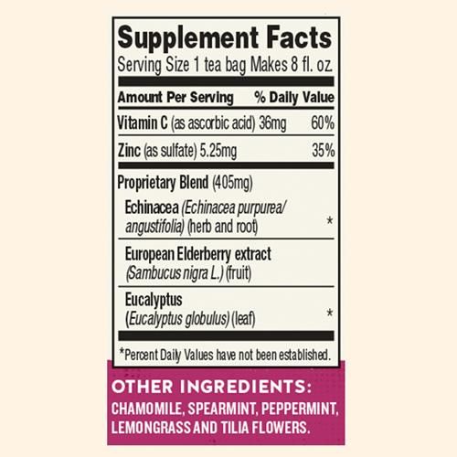 Celestial Seasonings Wellness Tea, Sleepytime Echinacea Complete Care, 20 Count Box