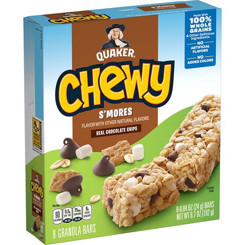 Quaker Smores Granola Bars, 0.84 Oz, 8 Ct