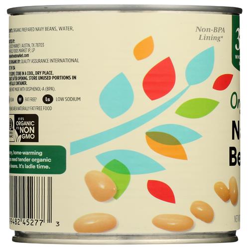 Whole Foods Market, Organic Navy Beans, 15 Oz