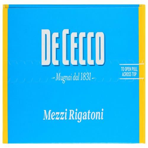 De Cecco Pasta Mezzi Rigatoni, 16 Oz