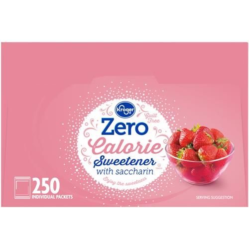 Kroger Zero Calorie Sweetener with Saccharin Packets 250 ct